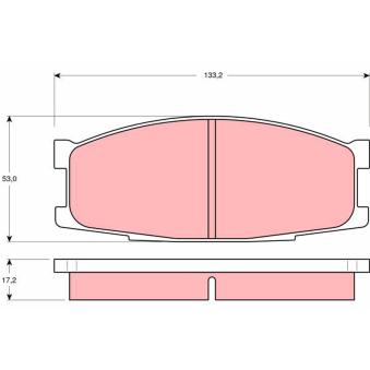Jeu de 4 plaquettes de frein avant TRW