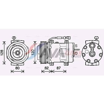 Compresseur, climatisation AVA QUALITY COOLING DFAK073