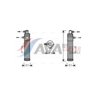 Filtre déshydratant, climatisation AVA QUALITY COOLING MED201