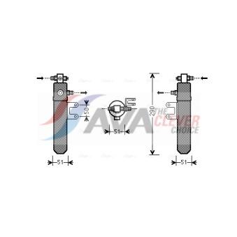 Filtre déshydratant, climatisation AVA QUALITY COOLING MED229