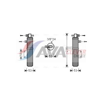 Filtre déshydratant, climatisation AVA QUALITY COOLING MED269