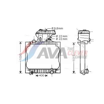 Radiateur, refroidissement du moteur AVA QUALITY COOLING MN2016