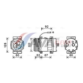 Compresseur, climatisation AVA QUALITY COOLING IVAK128