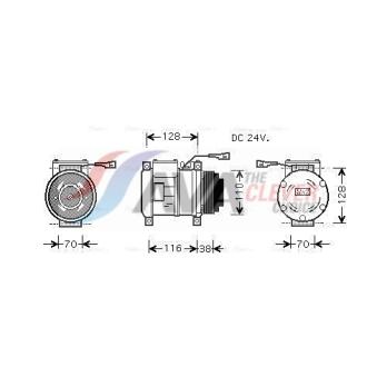 Compresseur, climatisation AVA QUALITY COOLING IVAK072