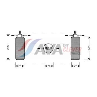 Filtre déshydratant, climatisation AVA QUALITY COOLING IVD051