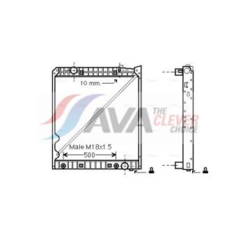 Radiateur, refroidissement du moteur AVA QUALITY COOLING ME2236