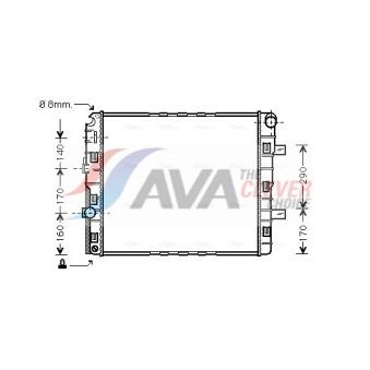Radiateur, refroidissement du moteur AVA QUALITY COOLING ME2184