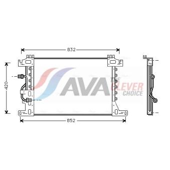 Condenseur, climatisation AVA QUALITY COOLING MEA5144