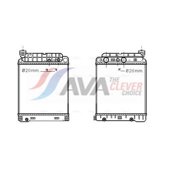 Radiateur, refroidissement du moteur AVA QUALITY COOLING ME2146