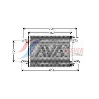 Condenseur, climatisation AVA QUALITY COOLING SC5007
