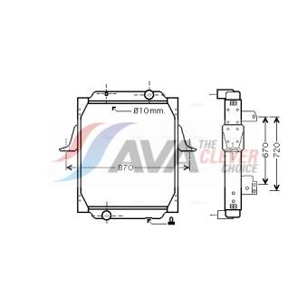 Radiateur, refroidissement du moteur AVA QUALITY COOLING RE2041