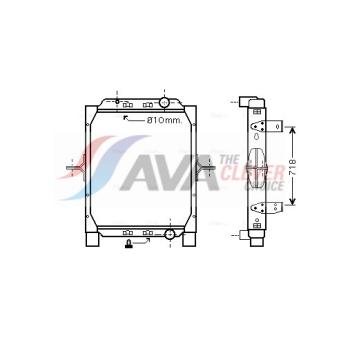 Radiateur, refroidissement du moteur AVA QUALITY COOLING RE2057