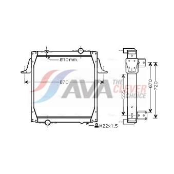 Radiateur, refroidissement du moteur AVA QUALITY COOLING RE2011