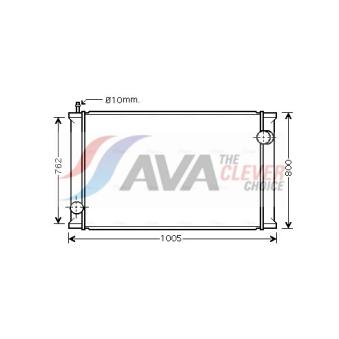Radiateur, refroidissement du moteur AVA QUALITY COOLING RE2021