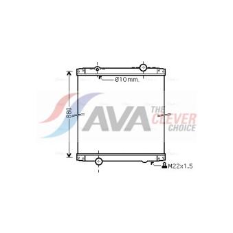 Radiateur, refroidissement du moteur AVA QUALITY COOLING RE2011N
