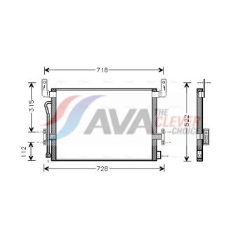 Condenseur, climatisation AVA QUALITY COOLING RE5013