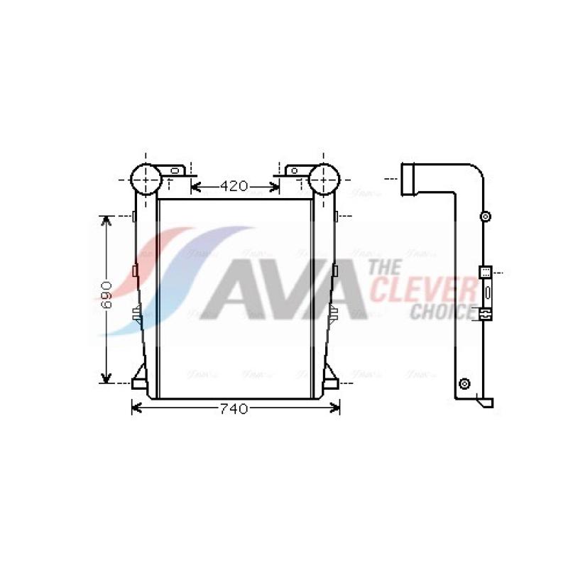Intercooler, échangeur AVA QUALITY COOLING RE4082 - Visuel 2