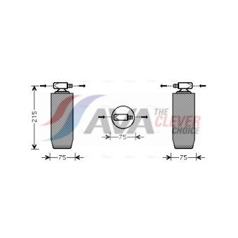Filtre déshydratant, climatisation AVA QUALITY COOLING RED056