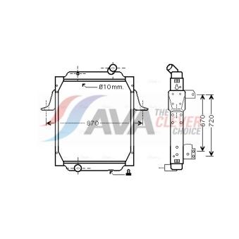 Radiateur, refroidissement du moteur AVA QUALITY COOLING RE2062