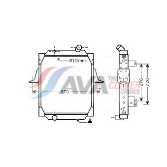Radiateur, refroidissement du moteur AVA QUALITY COOLING RE2059