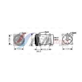 Compresseur, climatisation AVA QUALITY COOLING REAK072