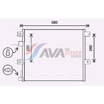 Condenseur, climatisation AVA QUALITY COOLING RE5124