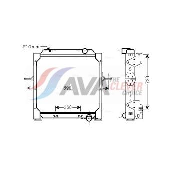 Radiateur, refroidissement du moteur AVA QUALITY COOLING RE2083