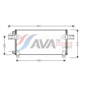 Condenseur, climatisation AVA QUALITY COOLING MNA5020