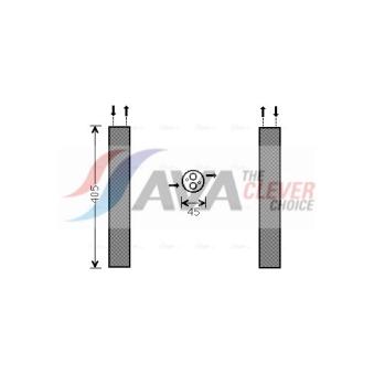 Filtre déshydratant, climatisation AVA QUALITY COOLING MND079