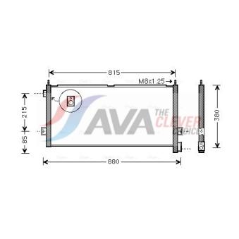 Condenseur, climatisation AVA QUALITY COOLING VL5047