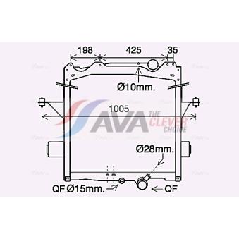 Radiateur, refroidissement du moteur AVA QUALITY COOLING VL2085