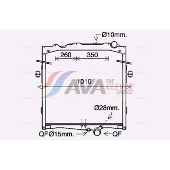 Radiateur, refroidissement du moteur AVA QUALITY COOLING VL2084
