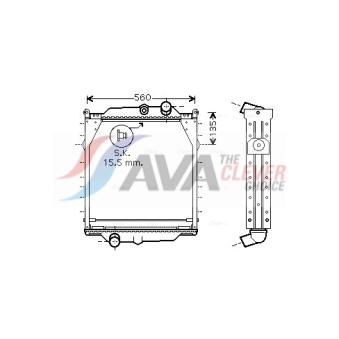 Radiateur, refroidissement du moteur AVA QUALITY COOLING VL2045