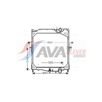 Radiateur, refroidissement du moteur AVA QUALITY COOLING VL2041