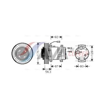 Compresseur, climatisation AVA QUALITY COOLING VLAK053