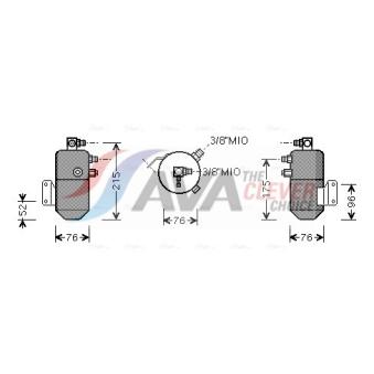 Filtre déshydratant, climatisation AVA QUALITY COOLING VLD031