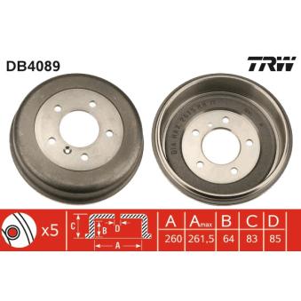 Tambour de frein TRW DB4089