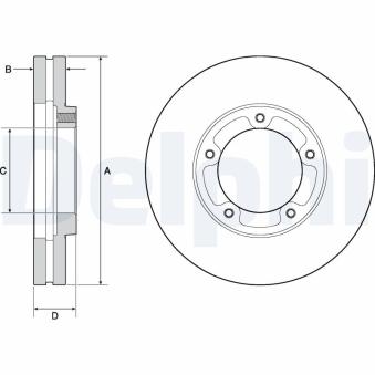 Jeu de 2 disques de frein avant DELPHI BG9139