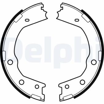 Jeu de mâchoires de frein, frein de stationnement DELPHI LS2067