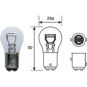 Ampoule, feu stop MAGNETI MARELLI 008528100000