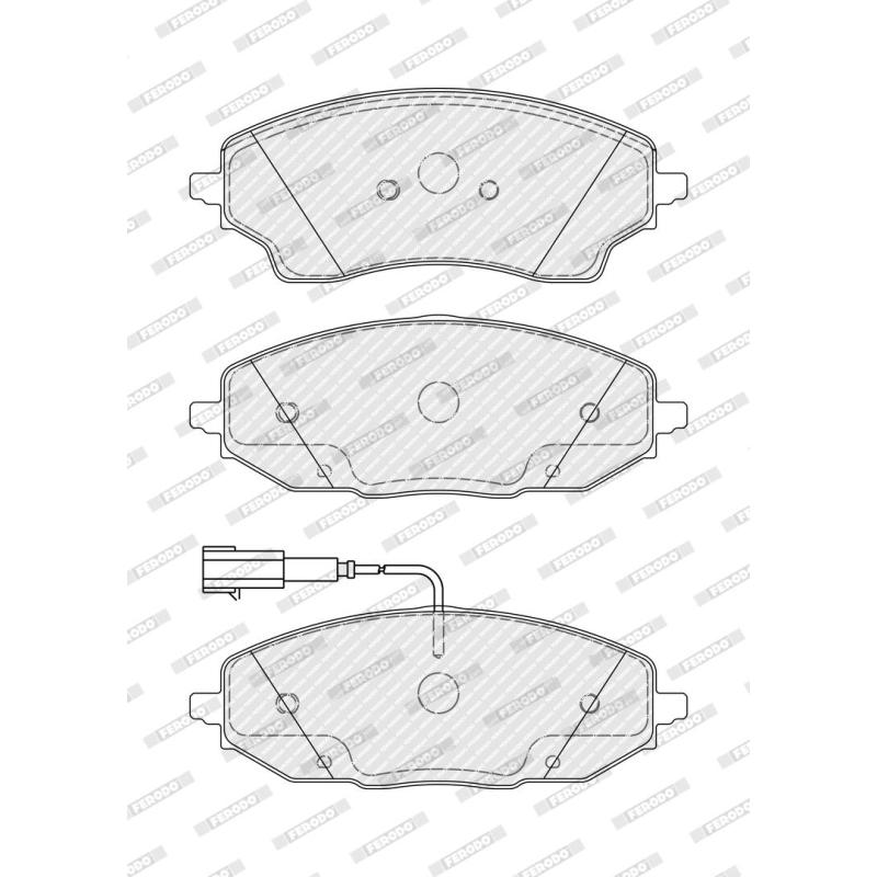 Jeu de 4 plaquettes de frein avant FERODO FDB5604 - Visuel 1