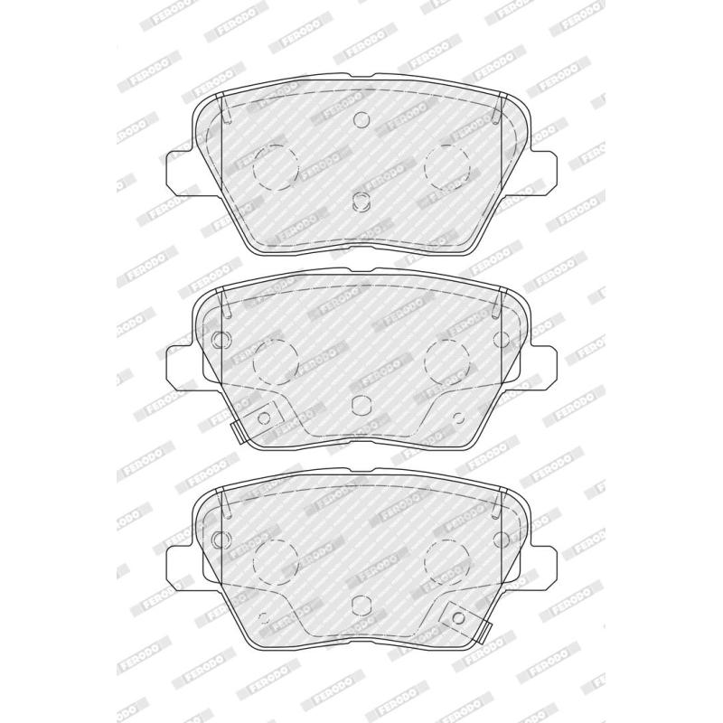 Jeu de 4 plaquettes de frein avant FERODO FDB5334 - Visuel 1