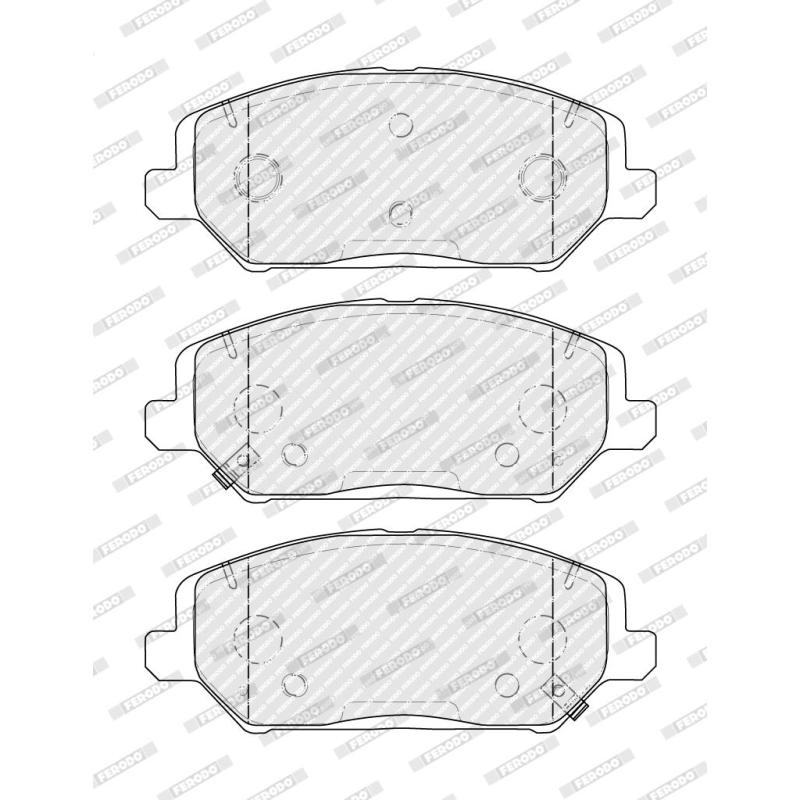 Jeu de 4 plaquettes de frein avant FERODO FDB5317 - Visuel 1