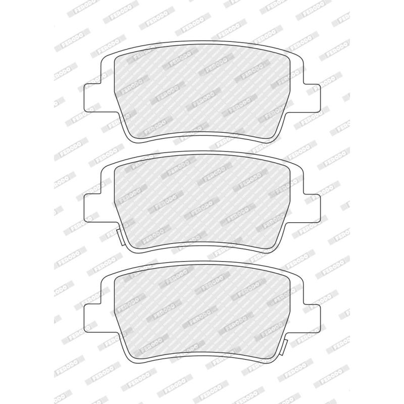 Jeu de 4 plaquettes de frein avant FERODO FDB5509 - Visuel 1