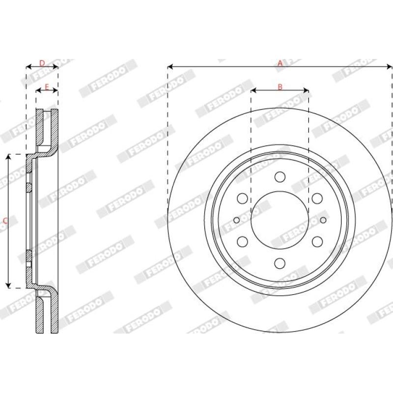 Jeu de 2 disques de frein avant FERODO DDF2363C-1 - Visuel 2