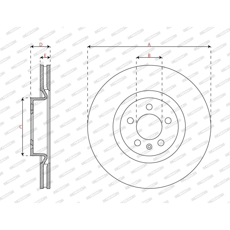 Jeu de 2 disques de frein avant FERODO DDF3080C - Visuel 2