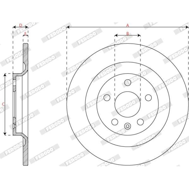 Jeu de 2 disques de frein avant FERODO DDF3088C - Visuel 2