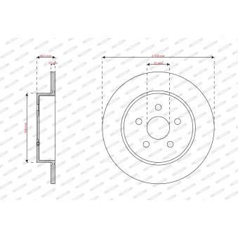 Jeu de 2 disques de frein avant FERODO DDF3096C