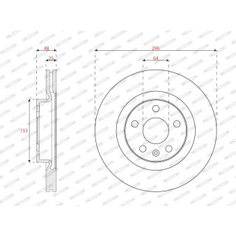 Jeu de 2 disques de frein avant FERODO DDF3036C