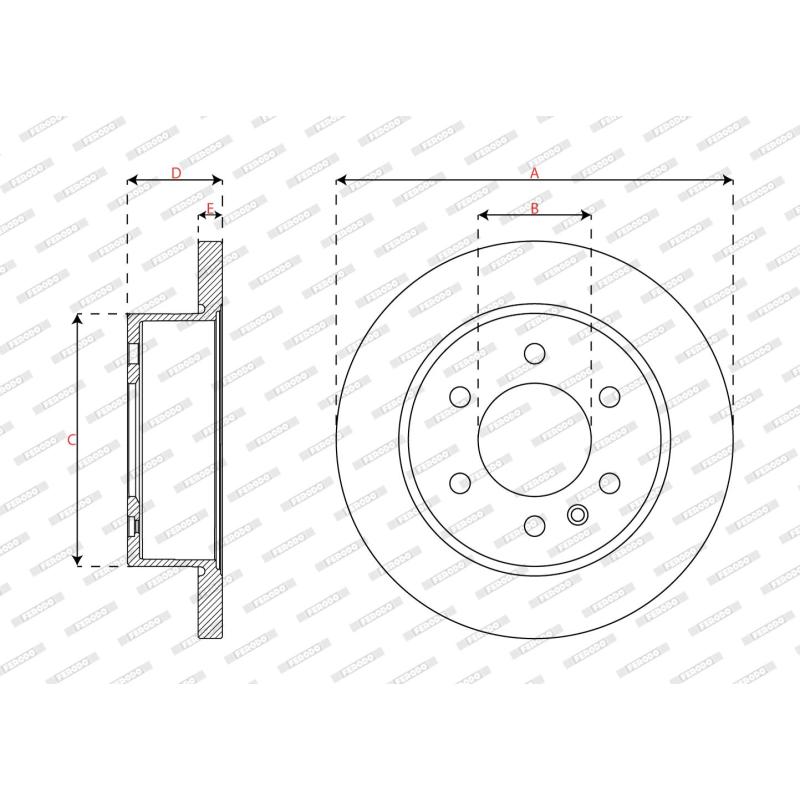 Jeu de 2 disques de frein avant FERODO DDF3030 - Visuel 2